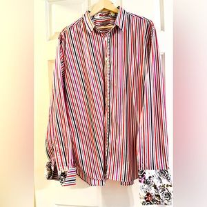 Ted Baker London long sleeve button down shirt with French Cuffs